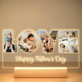 Custom Picture Frames with Photo, Customized Picture Frame, Personalized Photo Frame with Night Light, Personalized Valentines Day Gifts for Dad