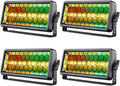 Retro Stage Light 120W - 4 COB + 36 RGB LED Wall Washer Bar DMX512,Uplights for Events, Monochrome/Mixed Colors for DJ Concert, Wedding Halloween Party, Xmas, Club 4PACK