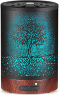 Essential Oil Diffuser- Aromatherapy Diffuser with7 Colors Light and Auto-Off for Women Metal Cool Mist Humidifier for Home and Office for Mom Women(Tree)