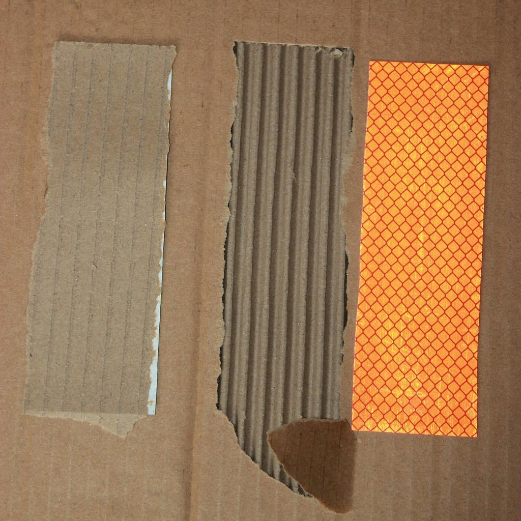 Non Fading Orange Reflective Stickers 2 inch X 6 inch, Outdoor Waterproof High Visibility Warning Safety Adhesive Reflector Tape (20 Pcs)