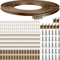 Jetec Curtain Tracks Ceiling Flexible Curtain Track Bendable Rail Curved Wall Mounted for Living Room Bedroom Divider Rod RV(10 Meter/ 32.8 Feet,Brown)