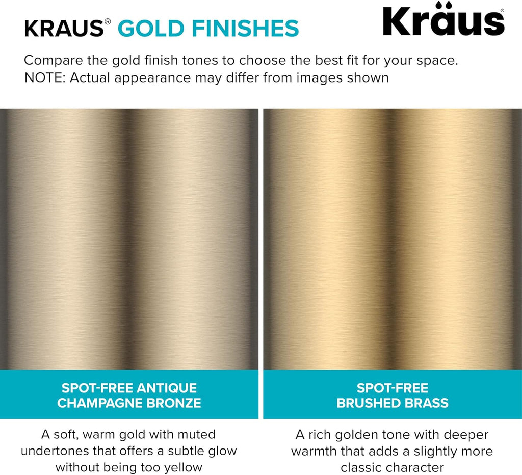 KRAUS Bolden Touchless Sensor Commercial Style 2-Function Single Handle Pull Down Kitchen Faucet in Spot-Free Antique Champagne Bronze, KSF-1610SFACB