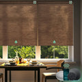 Yoolax Motorized Blinds with Remote, Light Filtering Smart Blinds Work with Alexa Google Home, Automatic Roller Shades for Indoor Windows Living Room, Custom Size (Eco Cocoa)