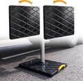Trailer Stabilizer Pads (2 Pack), UHMWPE 12 X 12 X 1 inchs Non-Slip Rv Jack Pads Camper Outrigger Pads with Handle, Heavy Duty Stabilizing Blocks for Truck/Trailer/Crane