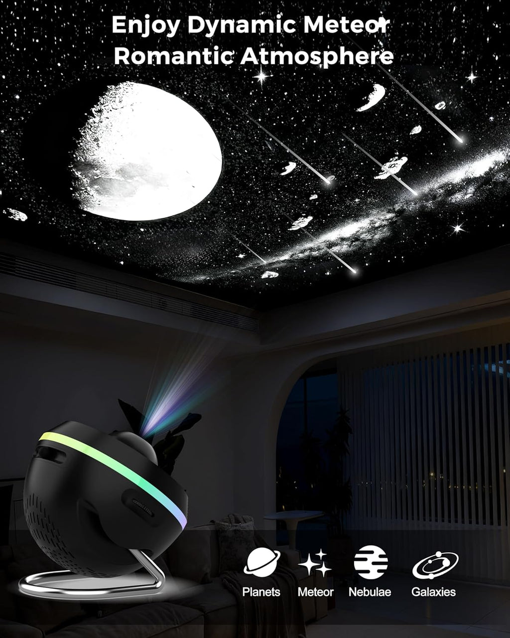 Galaxy Projector for Bedroom, 13 in 1 Home Planetarium Star Constellation Projector with Meteor Moon Milky Way, Space Ceiling Starry Sky Night Light Projector for Kid Adult Christmas Gift