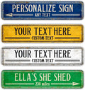 Custom Signs Outdoor Metal, Personalized Street Sign for Home Bar Wall Decor, Fade Resistant .040 Aluminum, 4 x 18 Inches