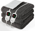 Homemate Electric Heated Blanket King - 100"x90" Heating Bed Blankets Throw with 10 Heating Levels 8 Hours Auto Off Fast Heating Over-Heated Protection Ultra Soft Warm Flannel ETL Certified