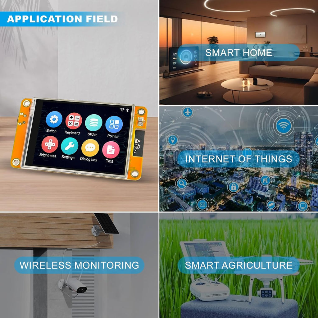 2.8 inch ESP32 Display Module ESP32-2432S028R ILI9341 Resistive Touch Screen WiFi+BT Dual-core Development Board 240X320 TFT LCD Module for Arduino