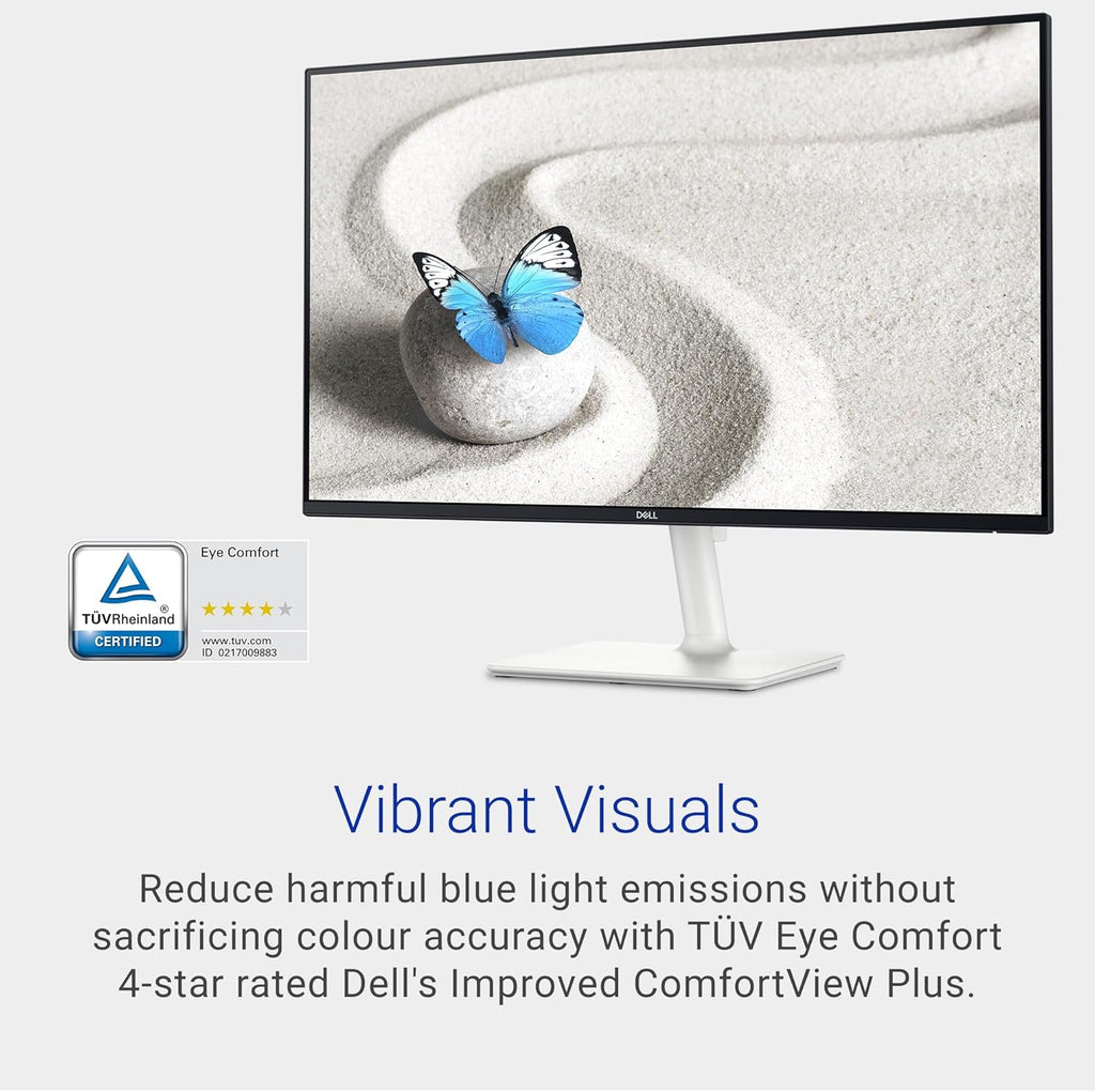 Dell S2725DS Monitor - 27 Inch, QHD (2560x2440) Display, 100Hz refresh rate, 1500:1 contrast ratio, TÜV Rheinland Eye comfort 4 Star, Integrated 2x5W speaker, Height/Tilt/Swivel/Pivot- Ash White color