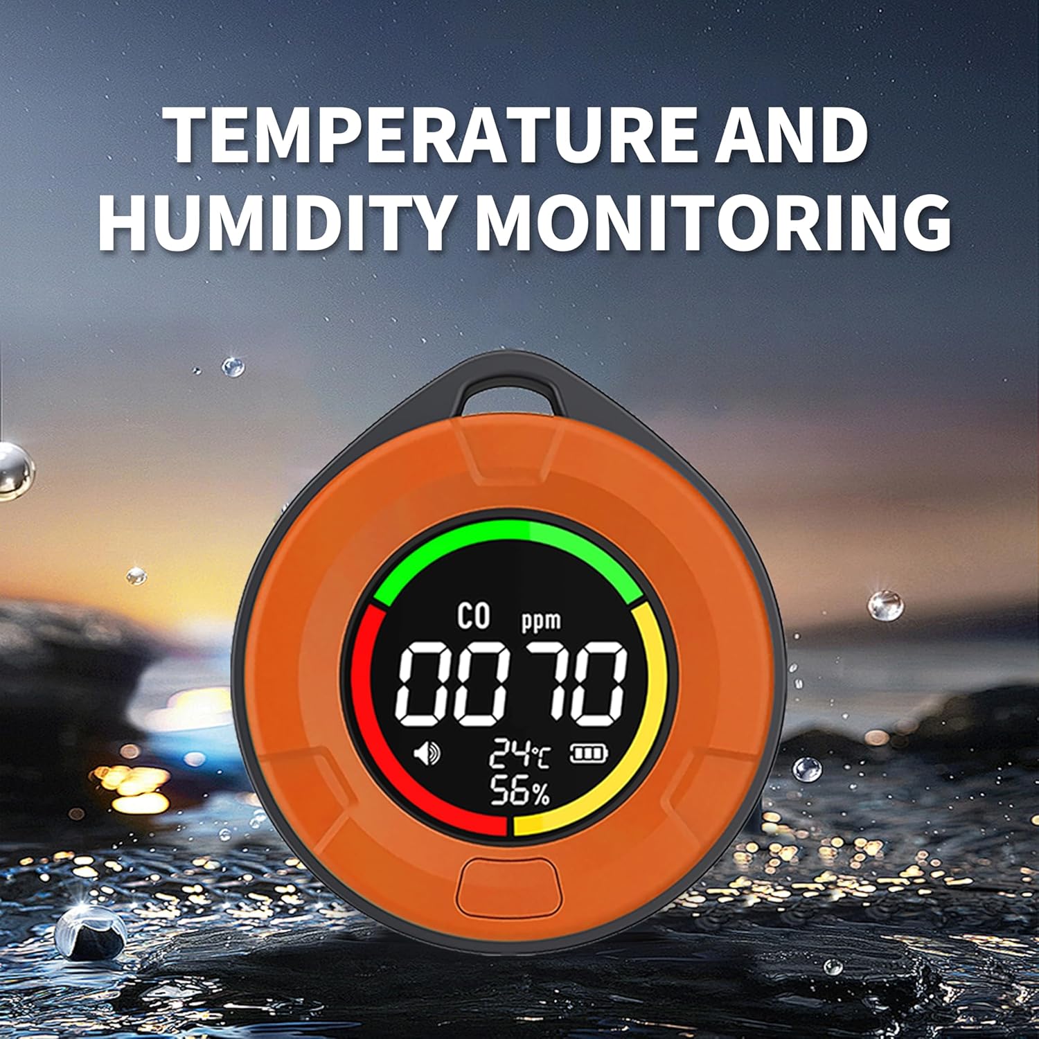 Protmex 4 in 1 Portable Carbon Monoxide Detector, Professional Rechargeable CO CO2 Detector Meter Air Quality Monitor with Magnetic Suction, RV Carbon Dioxide Detector Alarm Temp/Humidity Sensor