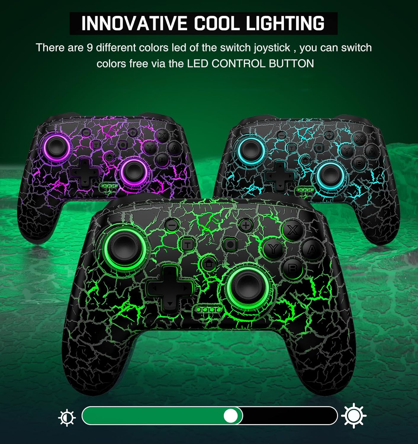 Wireless Switch Controller for Nintendo Switch/Lite/OLED Controller, Switch Controller with a Mouse Touch Feeling on Back Buttons, Extra Switch Pro Controller with Wake-up,Programmable, Turbo Function