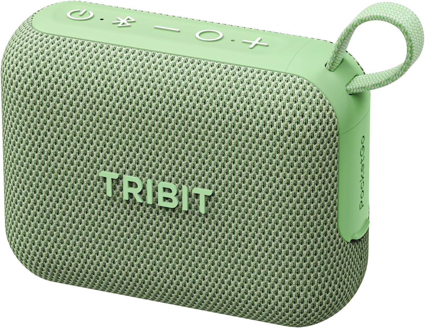 Tribit PocketGo Portable Bluetooth Speaker, 20H Playtime, IP68 Waterproof/Dustproof, Wireless, BT6.0, Shower, Powerful Sound, Custom EQ, TWS, Support TF Card, Floatable, Type-C, Travel/Home (Green)