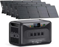 BLUETTI Apex 300 Solar Generator (2025 New) with 4 200W Solar Panels, 2764.8Wh LFP Battery Backup with 6 3840W AC Outlets (7680W Surge), 120V/240V Dual Voltage, Ideal for Camping and Off-Grid Living