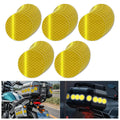 Non Fading Yellow Reflective Stickers 2-inch Diameter Round Reflector, Outdoor Waterproof High Visibility Warning Adhesive Tape (50 Pcs)