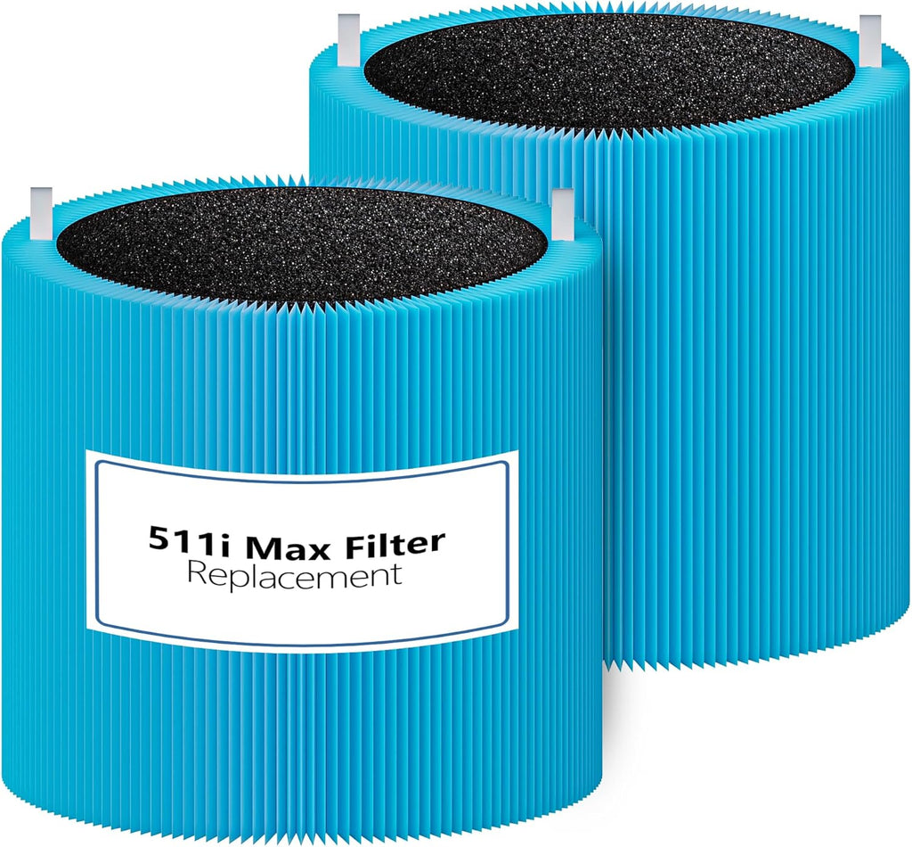 511i MAX AllergenBlock Replacement filter Compatible with Blue Pure 511i Max Air Purifier, H13 True HEPA with Activated Carbon Air Filter,Blue Pure F5MAX