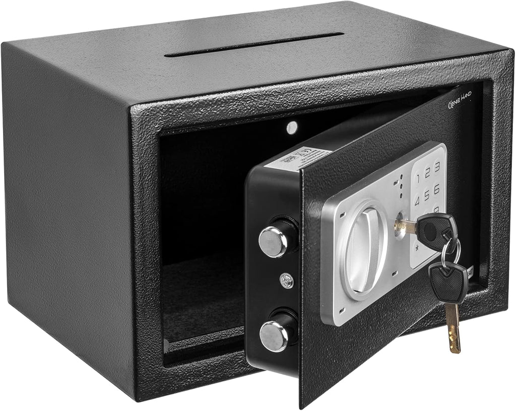 Genie Hand – Time Delay Safe, Anti Robbery Safe Box, Timed Controlled Opening – B-Class Lock – Anti Bounce Technology (Medium – Depository)
