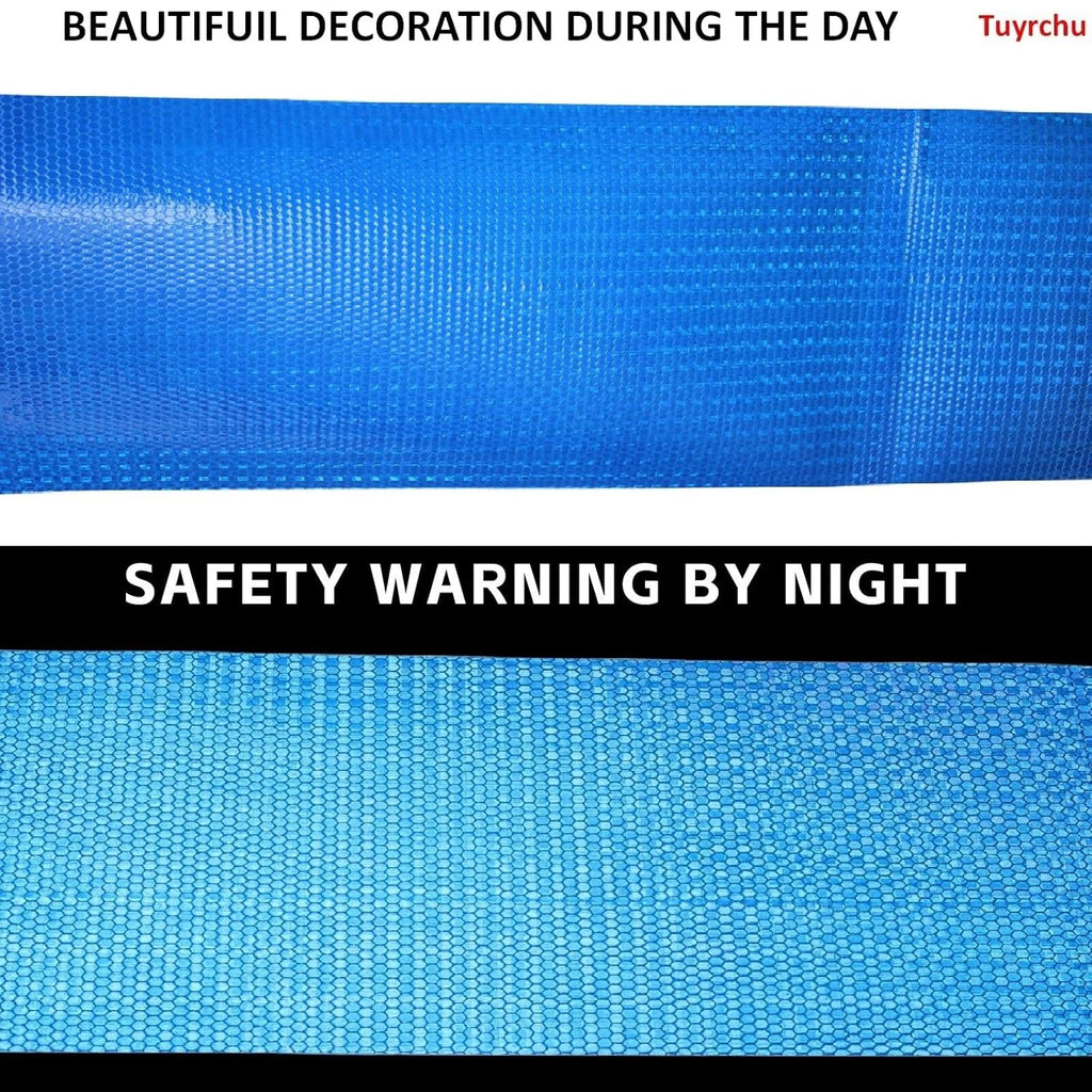 Blue Reflective Tape 6 inch, Outdoor Waterproof High Visibility Warning Industrial Marking Tape, Safety Stickers (11 feet)