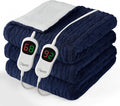 Homemate Electric Heated Blanket King - 100"x90" Heating Bed Blankets Throw with 10 Heating Levels 8 Hours Auto Off Fast Heating Over-Heated Protection Ultra Soft Warm Flannel ETL Certified