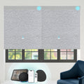 Motorized Blinds with Remote Custom Size Blackout Smart Roller Shades Compatible with Alexa Google, Electric Blinds for Windows
