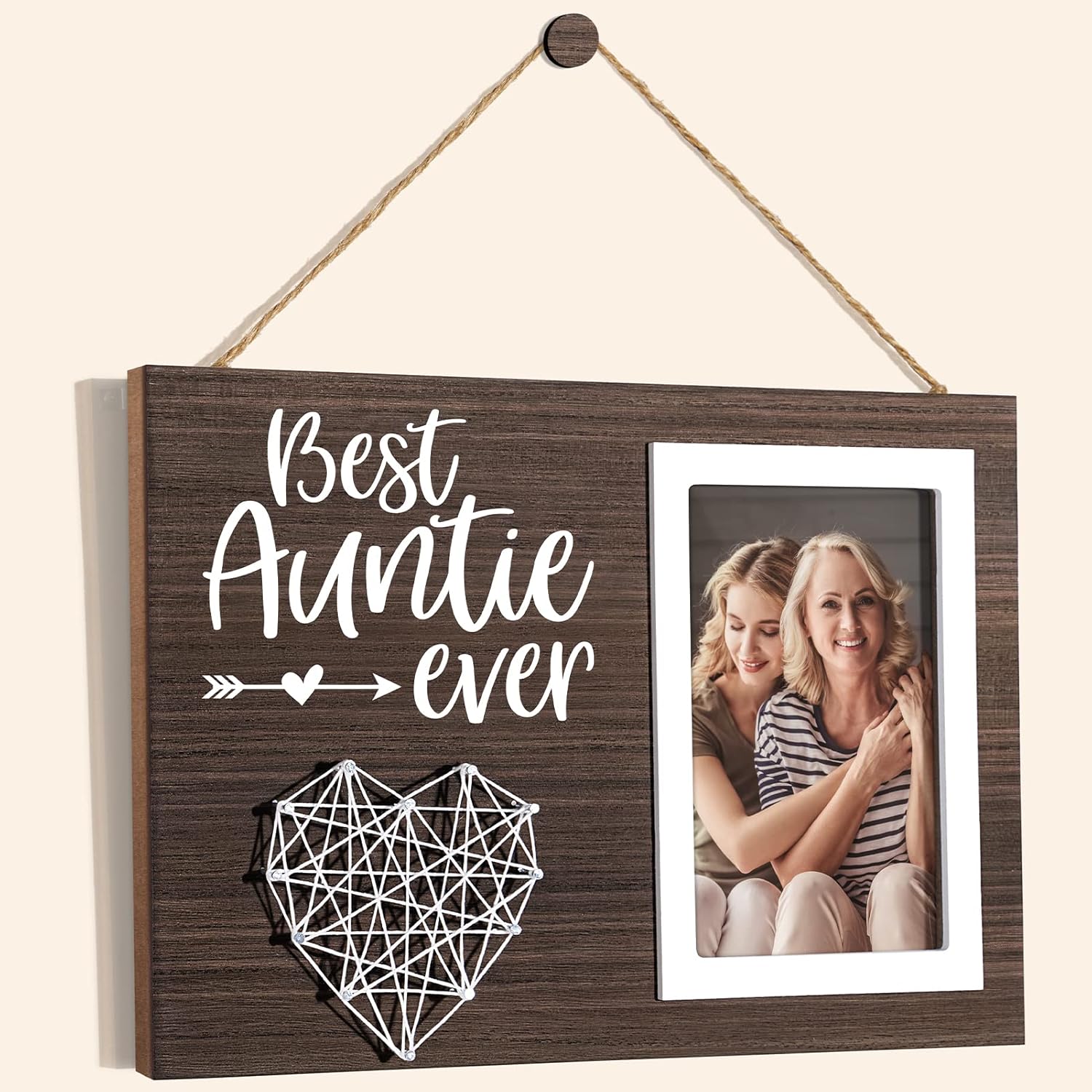 MAYICIVO Aunt Gifts from Niece Nephew, Christmas Gifts for Aunt Picture Frame, Best Auntie Ever Gift Aunts Birthday Auntie Mother's Day Gift for Aunts Women Best Aunts Photo Frame - 4x6 Photo