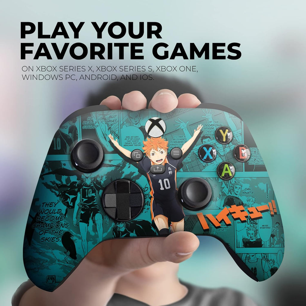 DreamController Haikyyuu Hinatta Custom X-box Controller Wireless compatible with X-box One/Series X/S Proudly Customized in USA with Permanent HYDRO-DIP Printing(NOT JUST A SKIN) (MODDED)