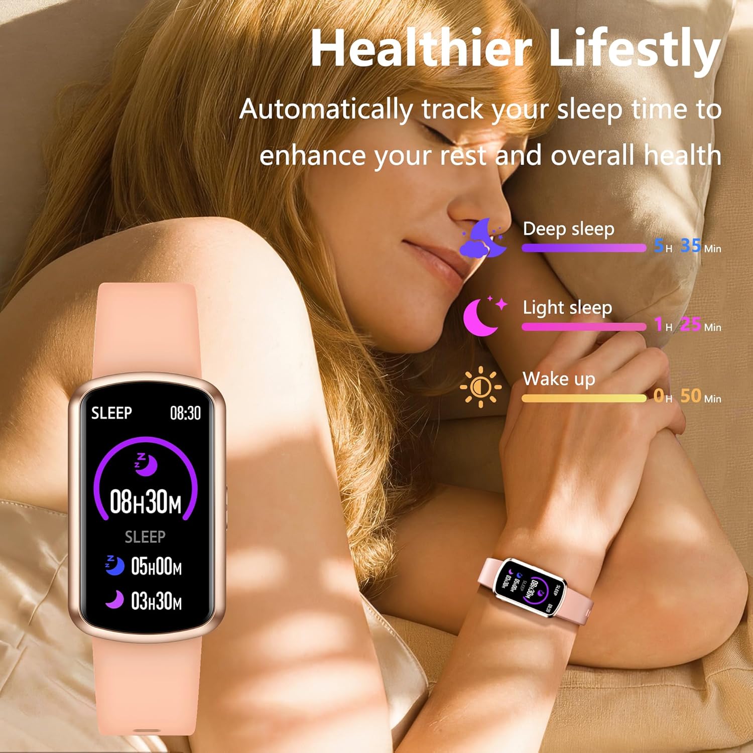 Health Fitness Tracker, Smart Watch with 24/7 Heart Rate, Activity Tracker with Blood Pressure and Blood Oxygen Monitor, 120 Sport Mode Waterproof Sleep Tracker for Women Men