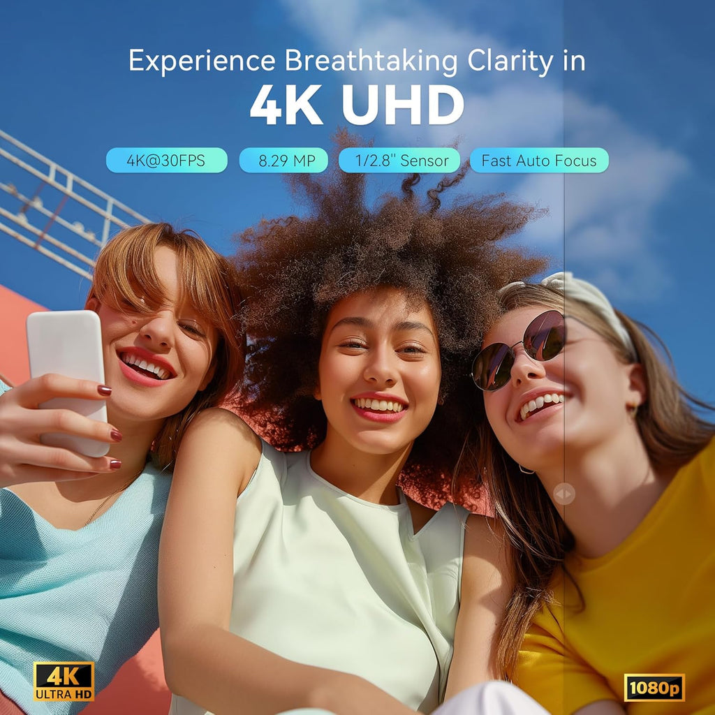 TONGVEO 4K NDI PTZ Camera AI Auto-Tracking 20X Optical Zoom HDMI IP Live Streaming SDI USB3.0 PoE LAN Supports for Church Worship Event Video Conference YouTube OBS vMix Zoom Teams and More