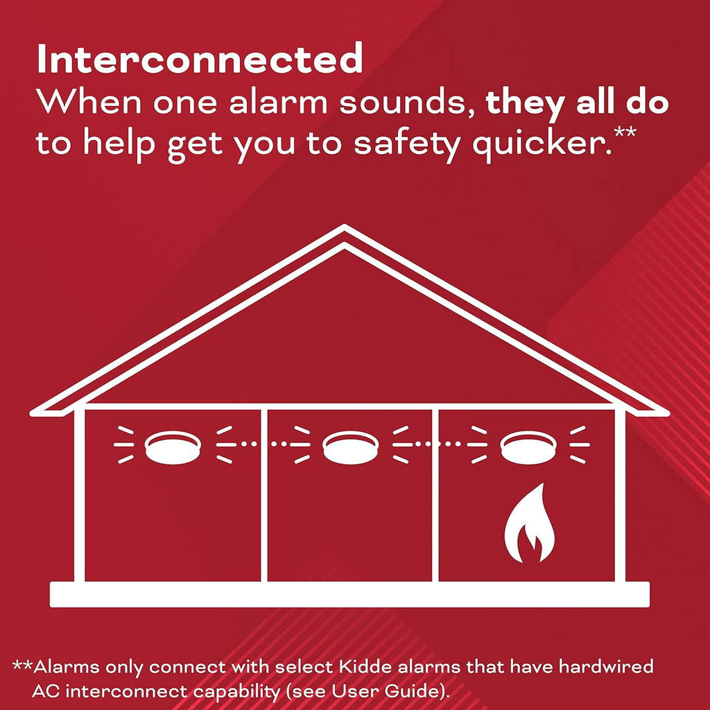 Kidde Hardwired Smoke & Carbon Monoxide Detector, AA Battery Backup, Voice Alerts, Interconnectable, LED Warning Light Indicators, 2 Pack