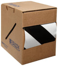 Brady - 104349 ToughStripe Nonabrasive Diagonal Stripes Floor Marking Tape, 100' Length, 3" Width, Black and White (Pack of 1 Roll)