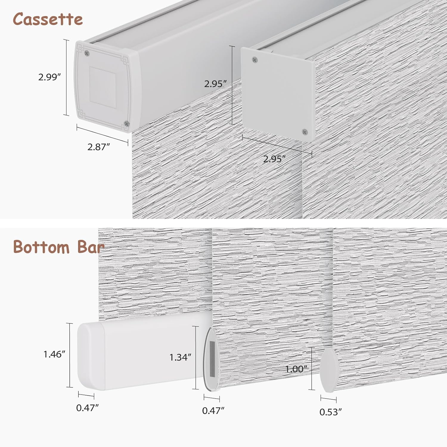 Motorized Roller Blinds with Remote, 100% Blackout Automatic Roller Shades for Bedroom, Bathroom, and Living Room, Customized Size, Fine Texture Gray