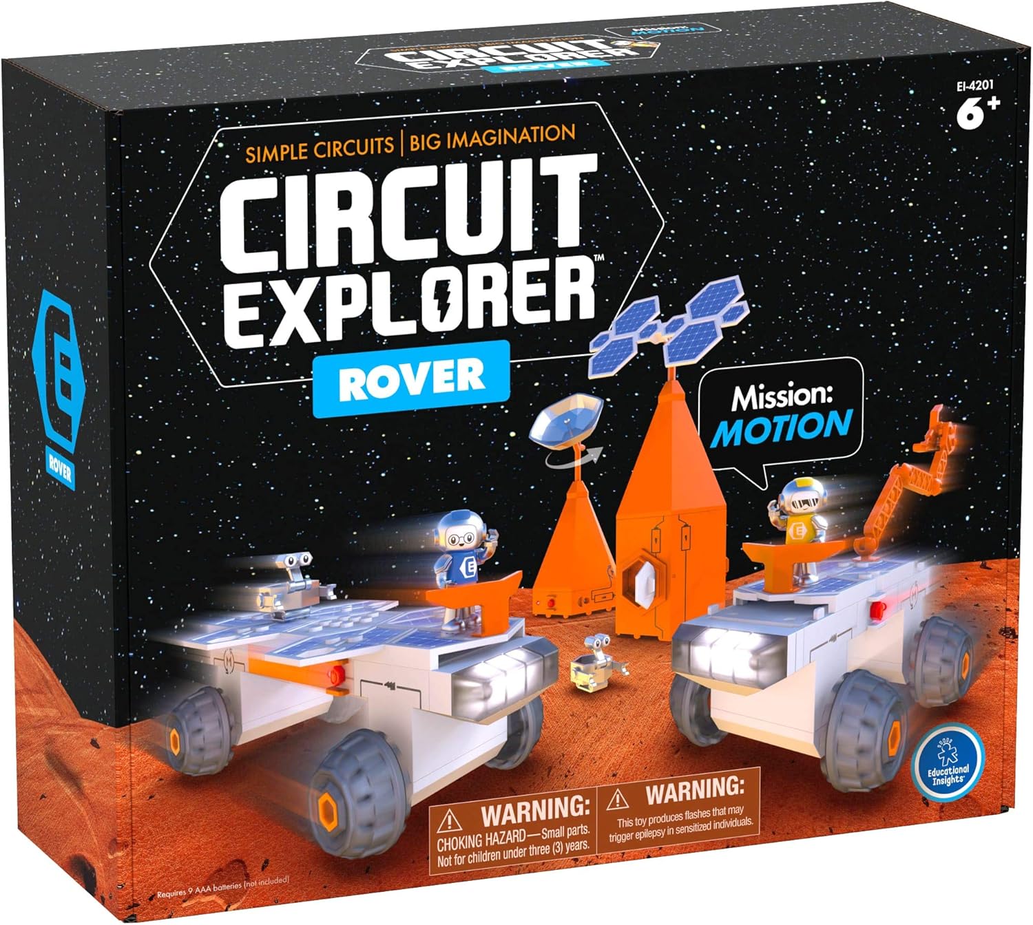 Educational Insights Circuit Explorer Rover Circuit for Kids, Space Toy, Building Set, STEM Toy, Gift for Boys & Girls, Ages 6+