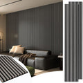 Art3d 2-Pack 108" x 12" Acoustic Wood Panels for Wall, Soundproof Wood Slat Panel for Wall and Ceiling, 3D Fluted Sound Absorbing Paneling for Interior Wall Decor, Living Room, Bedroom - Smoky Oak
