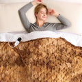 Homemate Heated Blanket Electric Throw - 50"x60" Heating Blanket Throw 1/2/4/6/8 Hours Auto-Off 10 Heat Levels Over-Heat Protection Luxury 800 GSM Faux Fur 200 GSM Sherpa ETL Certification