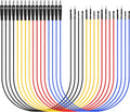 Banana Plug Jumper Wires Kit, 16pcs 4mm Stackable Breadboard Jumper Test Lead, Male to Female, Universal Breakout Test Leads for Electrical Testing