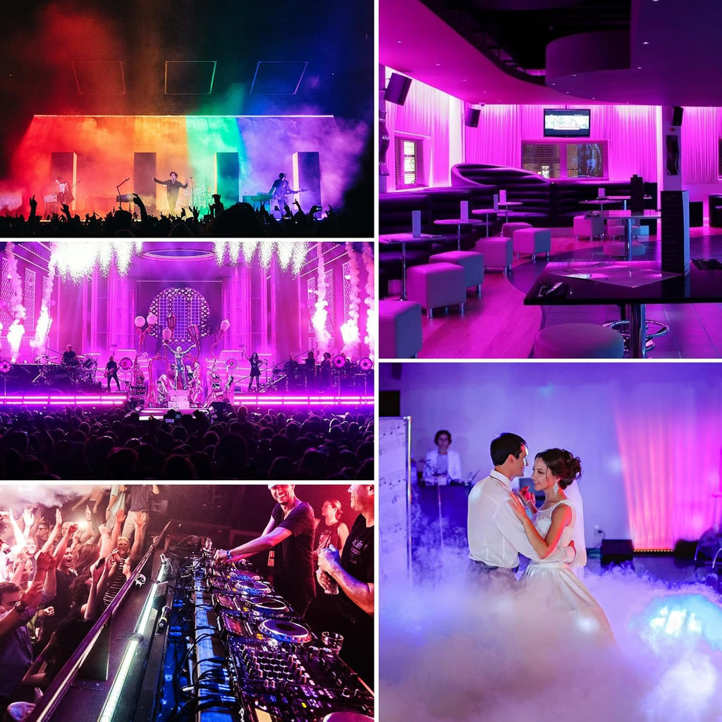 LED Stage Wash Light Bar - OPPSK 150W 6IN1 RGBWA+UV Color Changing Linear Wall Washer DJ Light Bar by DMX 8 Zones Control Sound Activated Uplight for Event Party Church Wedding Stage Lighting