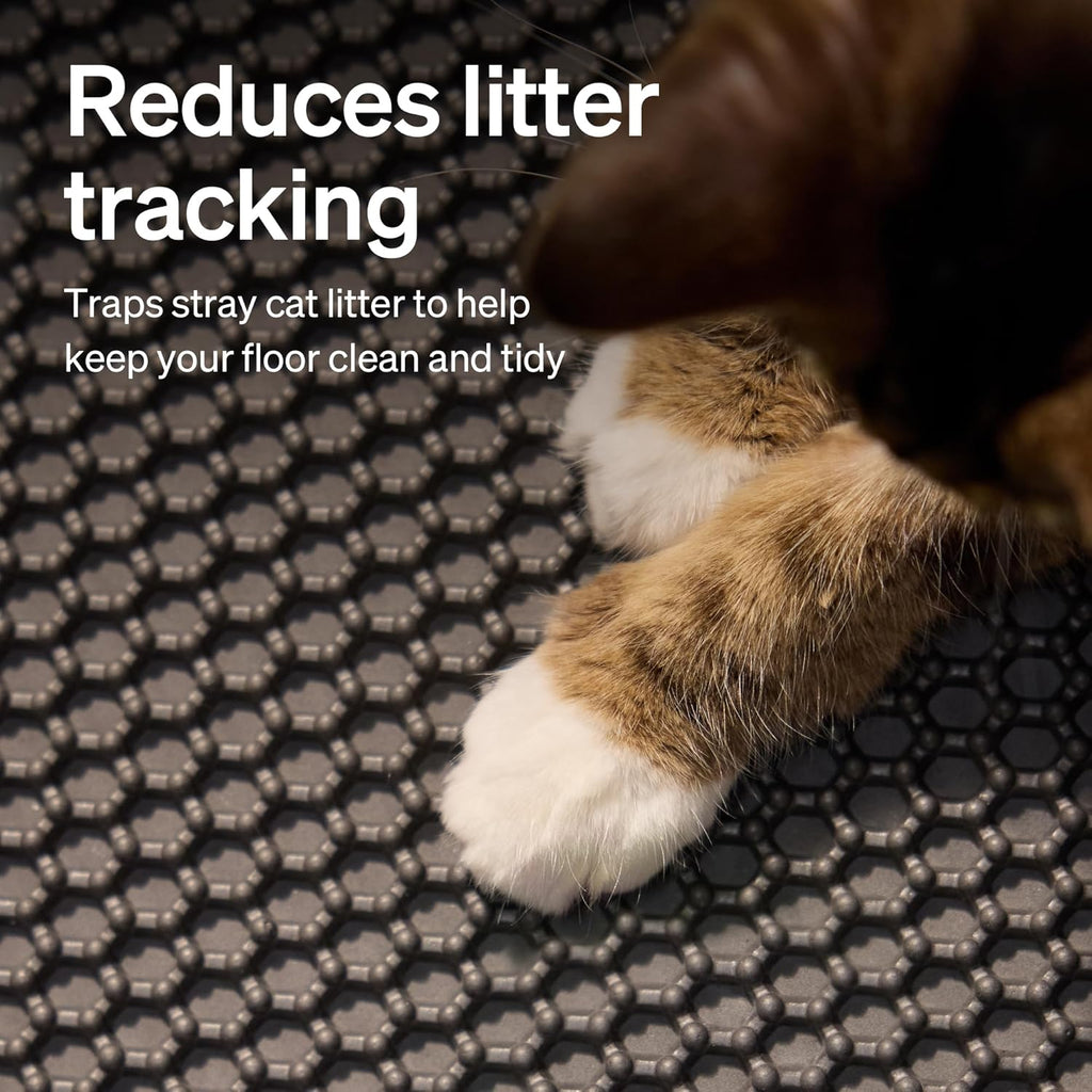 PETLIBRO Cat Litter Mat, 25.6'' x 26.7'' Large Litter Mat, Leak-Proof & Anti-Slip, Durable Litter Trapping Mat, Easy to Clean