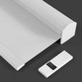 ZSTARR Motorized Light Filtering Roller Blinds with Remote Control,Rechargeable Smart Window Shades Compatible with Alexa Google via Hub,Fabric Wrapped Valance, Custom Size (Light White)