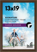 Americanflat 13x19 Picture Frame with Shatter-Resistant Glass - Signature Collection - Gallery-Style Frames Made of Engineered Wood - Photo Frame for Wall Display - Walnut