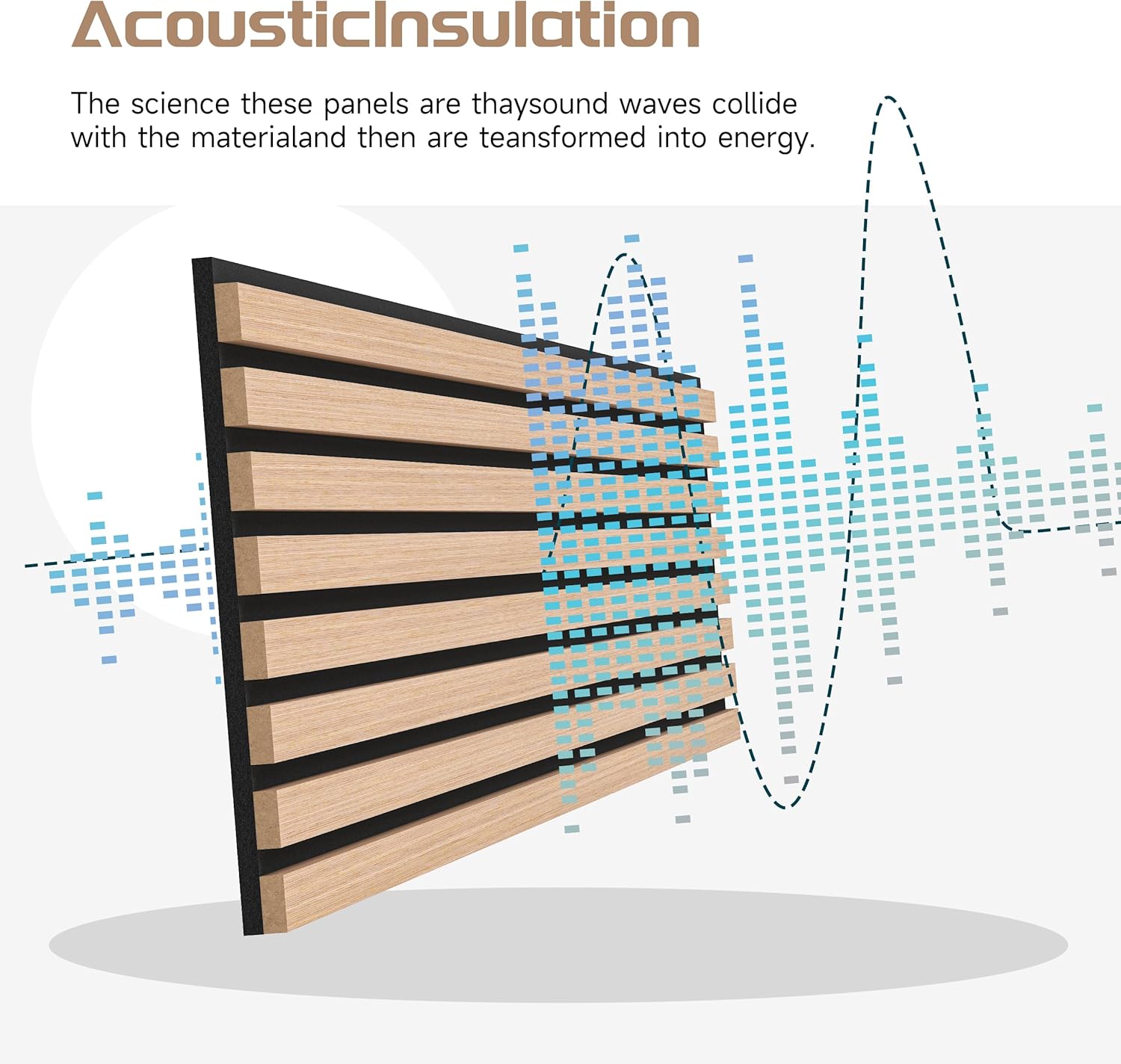 Wood Slat Wall Panels, 2 Pack 8 x 1 ft Decorative Wood Panels for Wall,Stylish Wall Panels for Interior Wall Decor, Modern Acoustic Wood Wall Panels with Felt Backing, Oak