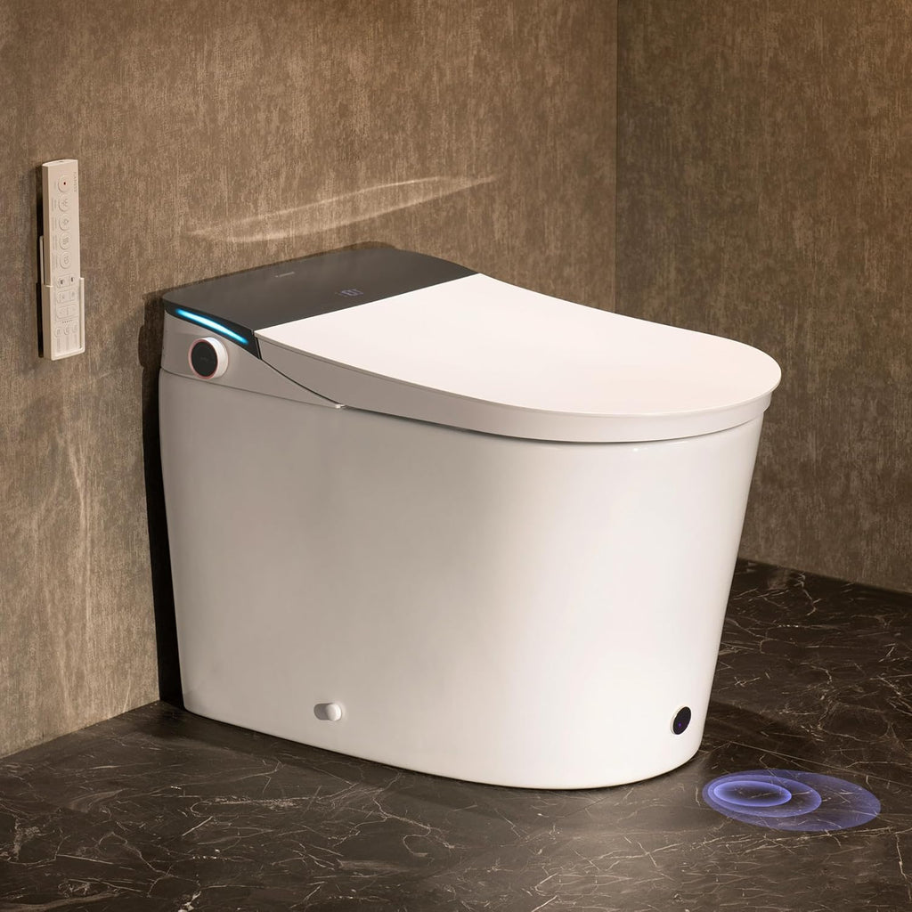 CANEST Smart Toilet with Bidet Built in, Bidet Toilet with Tank, Foam Dispenser, 1000g MaP Flushing, Full-Area Seat Sensor, Ultra-Micro Bubble Wash, Auto Temperature Control, Foot Sensor(FC-002PRO)