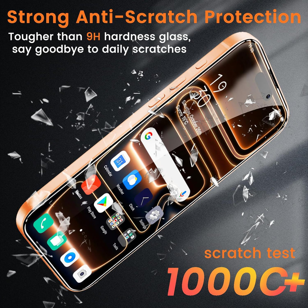 4 Pack Privacy Screen Protector for iPhone 17 Pro Max 6.9-Inch with 4 Pack Camera Lens Protector, Anti Spy Tempered Glass Film 9H Hardness Bubble Free Case Friendly