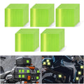 Non Fading Fluorescent Yellow Reflective Stickers 2 inch X 2 inch, Outdoor Waterproof High Visibility Safety Adhesive Reflector (50 Pcs)