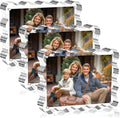 Aheroi 4x6 Acrylic Picture Frames, 3 Pack Clear Scalloped Acrylic Photo Frame Freestanding Magnetic Picture Frames for Desktop, Transparent Thickened Double Sided Picture Holder, Exclusive Shape Design