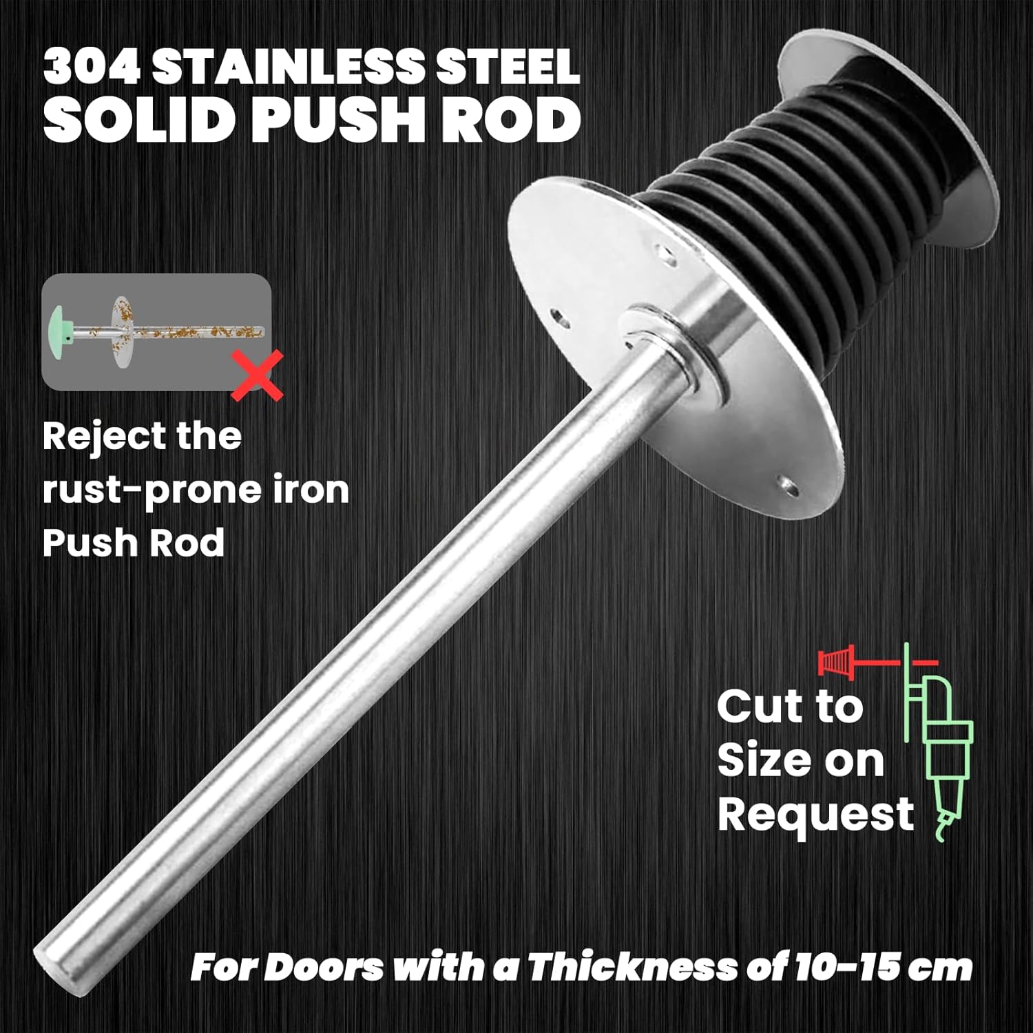 Walk in Cooler Door Handle, Walk in Cooler Door Closer Complete Latch Kit, Freezer Door Handle, Cooler Door Radial Latch, Offset -1/5 In-3/5 In(Offset) and 5.9" Solid Metal Interior Release Handle