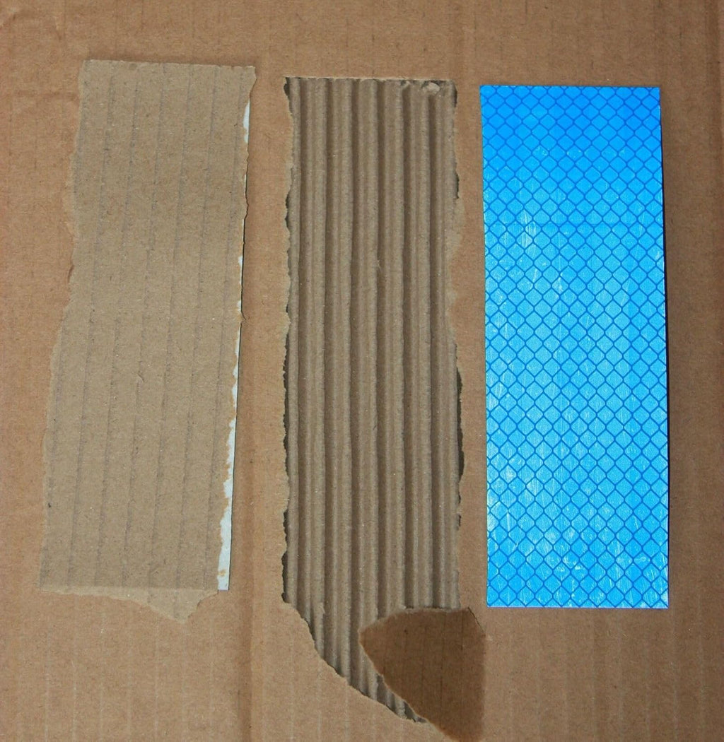 Non Fading Blue Reflective Stickers 2 inch X 6 inch, Outdoor Waterproof High Visibility Warning Safety Adhesive Reflector Tape (100 Pcs)