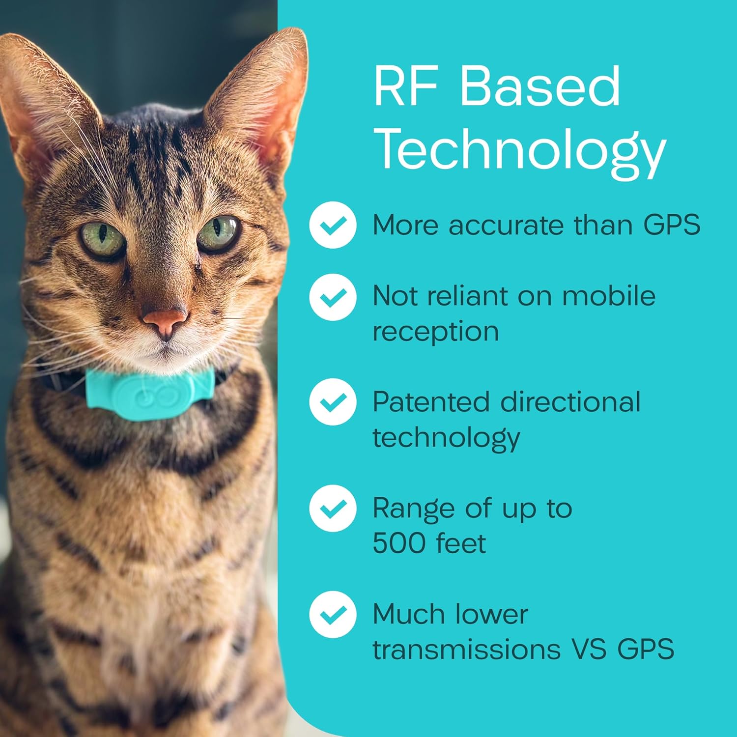 Tabcat V2 Cat & Kitten Tracker - No Monthly Subscription Fee | 2 Lightweight Homing Tags, Cases & Tracking Handset | More Accurate Than GPS | Track 2 Cats Indoors & Outdoors to 1" & 500 ft Range