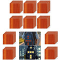 Non Fading Orange Reflective Stickers 4 inch X 4 inch, Outdoor Waterproof High Visibility Warning Safety Adhesive Reflector Tape (100 Pcs)