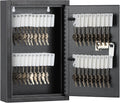 KYODOLED Locking Key Cabinet, 40 Key Storage Lock Box with Code, Key Box Wall Mount with Combination Lock, Key Hooks & Tags Labels for Home, Office, Business, 2.5" D x 8" W x 12" H (Black,40 Key)