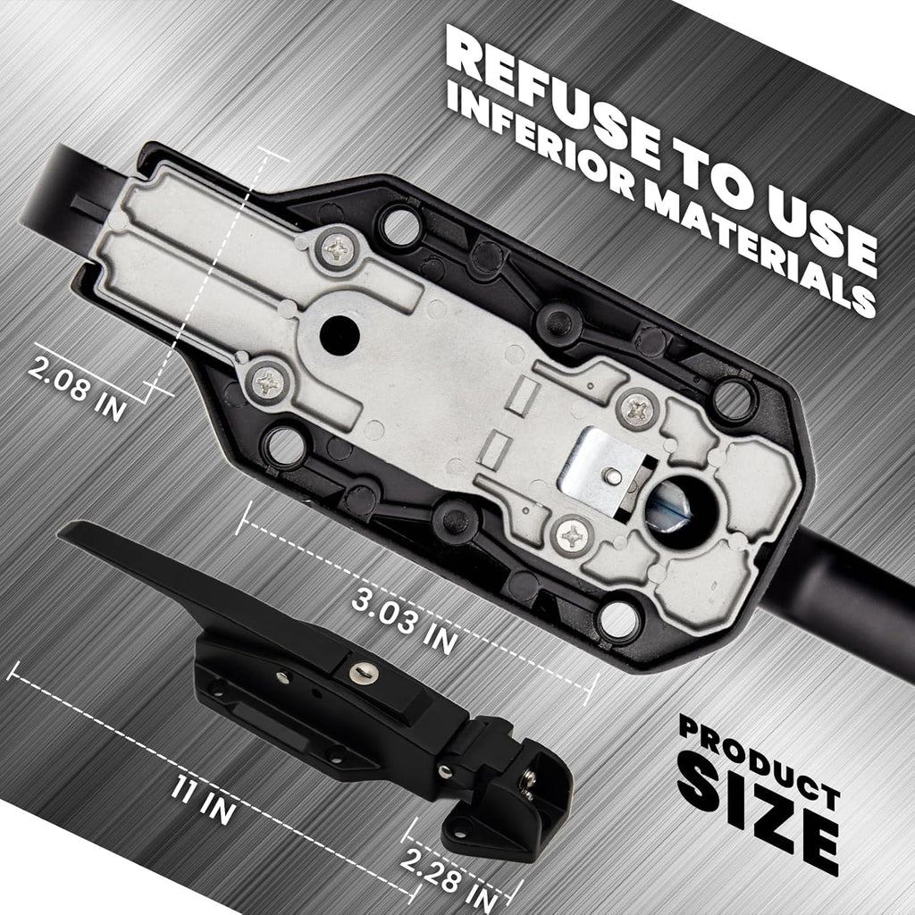 Walk in Cooler Door Handle, Walk in Cooler Door Closer Complete Latch Kit, Freezer Door Handle, Offset -1/8 in to 1/4 in(Flush) and 5.9" Solid Metal Interior Release Handle（Frosted Black）