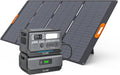 ALLWEI 2400W Portable Power Station (Surge 4800W) with 1x400W Solar Panel and 1x2048Wh Expansion Battery Included, 4 AC Outlet, LiFePO4 Battery Backup Generator for RV Camping Emergency Outdoor Home